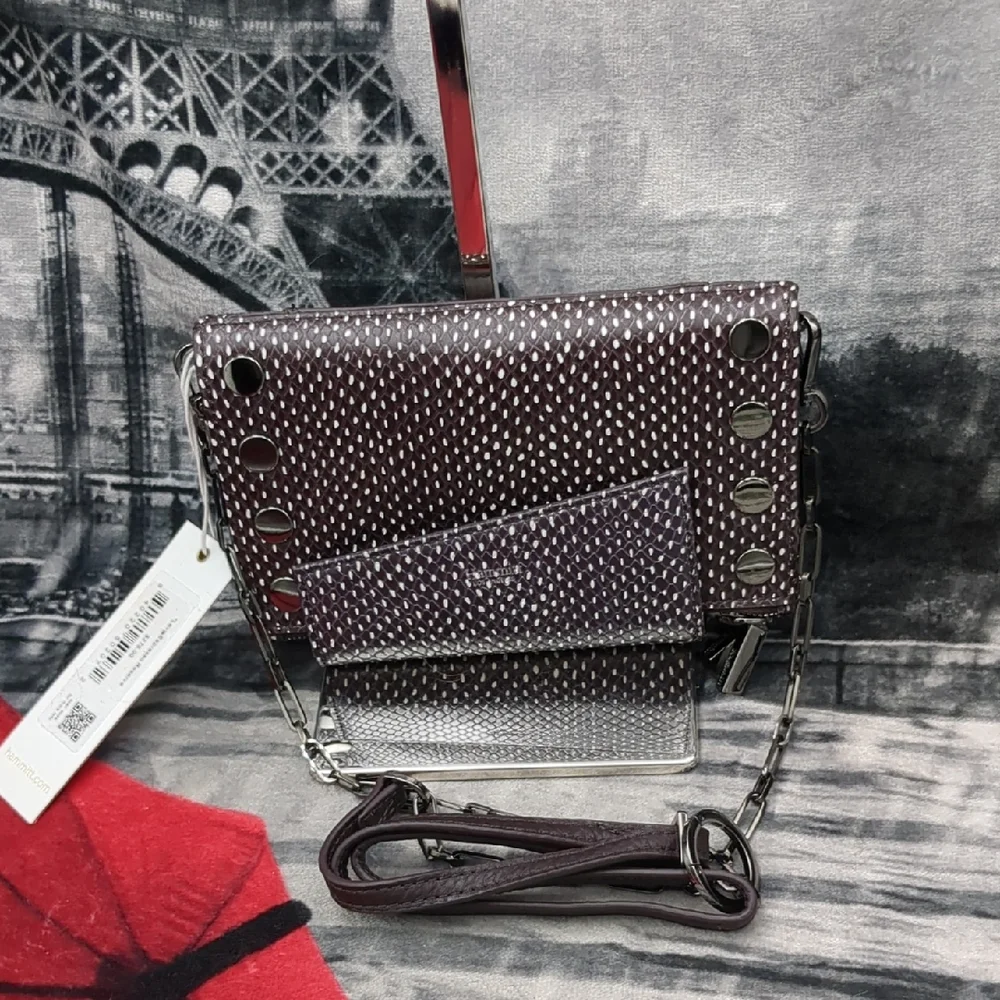 Hammitt Levy Espresso Reserve Wallet Embossed Leather Crossbody